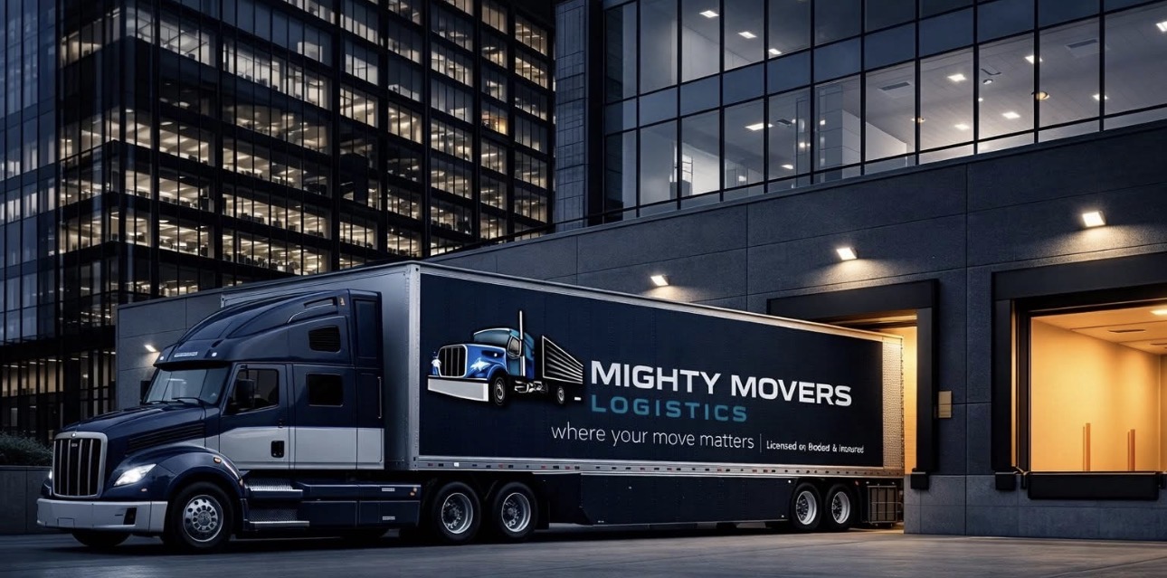 Commercial Office Relocation Services in Houston, Texas, provided by Mighty Movers Logistics.